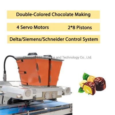 Mini depositante per stampaggio a barra con riempimento centrale per la produzione di caramelle, macchina per lo stampaggio, produzione di attrezzature per il cioccolato